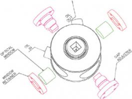 Diagram of the MPR optical module and its inserts